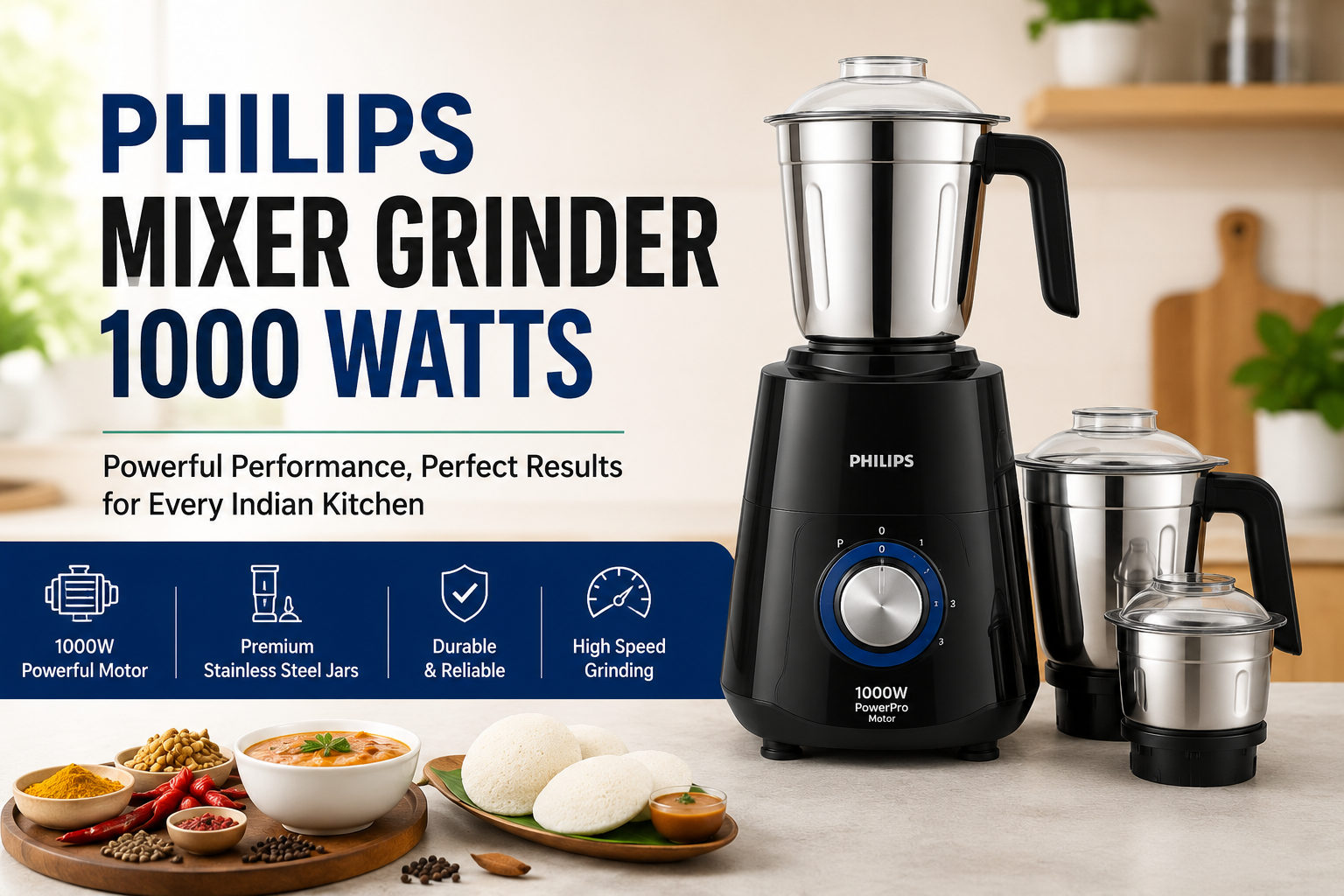 Philips Mixer Grinder 1000 Watts